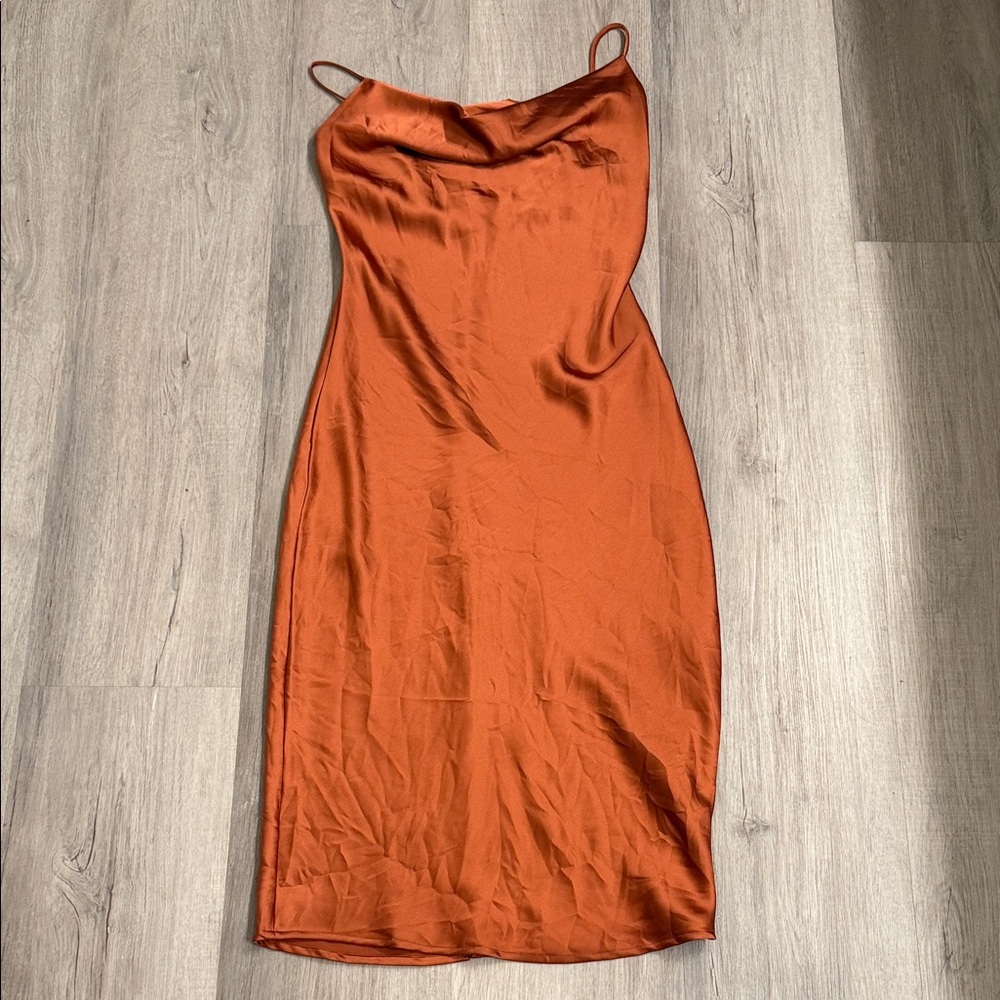 Petal & Pup Rust Midi Dress